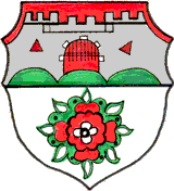 Das Wappen der Roseburg - vermutlich von Bernhard Sehring selbst entworfen