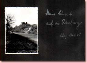 Meine Lehrzeit auf der Roseburg 1964/65 - Das Fotoalbum einleitendes Bild der Roseburg von der Landstraße aus